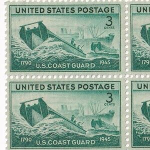 "Coast Guard Landing Craft" 3 CENT 1945 BLOCK OF 4    #205327964073